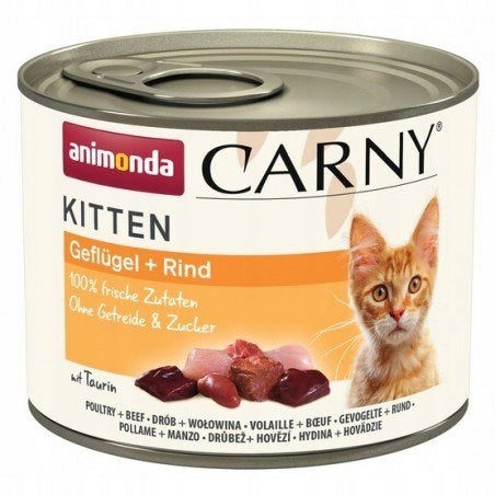 Wet cat food kittens ANIMONDA Carny Kitten MIX Flavors 36x200g Brand Animonda