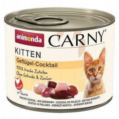 Wet cat food kittens ANIMONDA Carny Kitten MIX Flavors 36x200g Manufacturer code 5904703660224