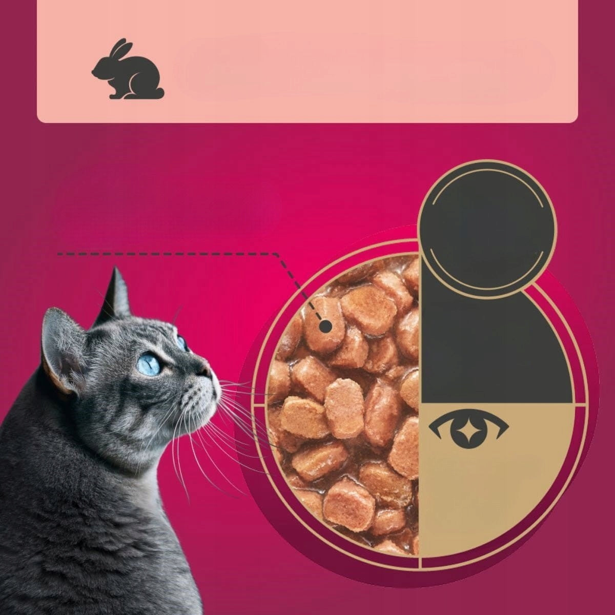 Wet cat food with rabbit in a delicate sauce 85g My Love Sachet Packaging status original