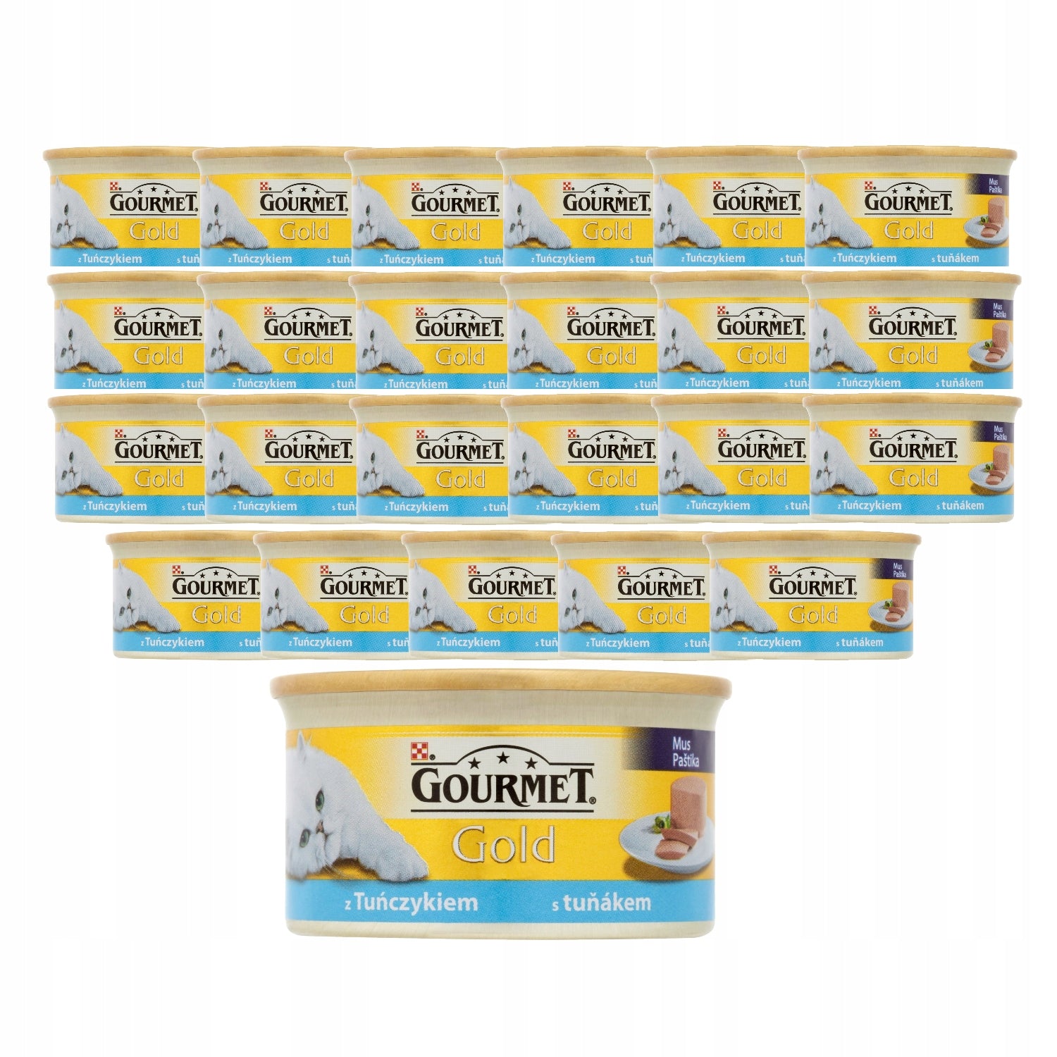 Wet cat food with tuna GOURMET GOLD Mousse with Tuna 24x85g