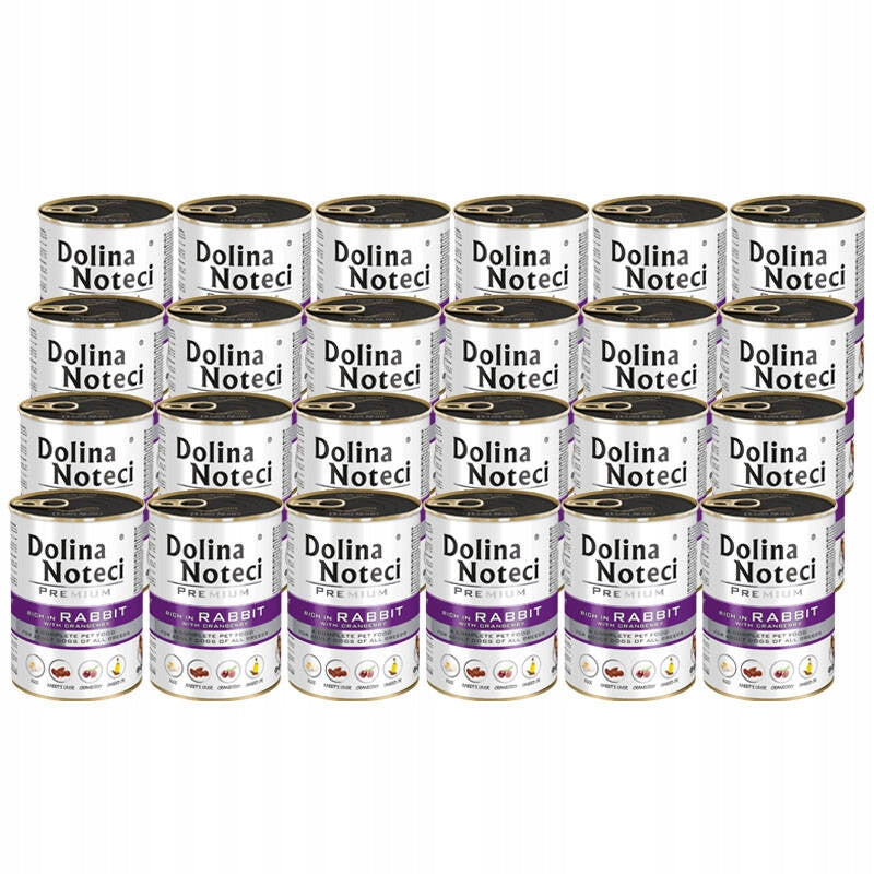 Wet dog food Dolina Noteci Premium rabbit with cranberries 24 x 400 g