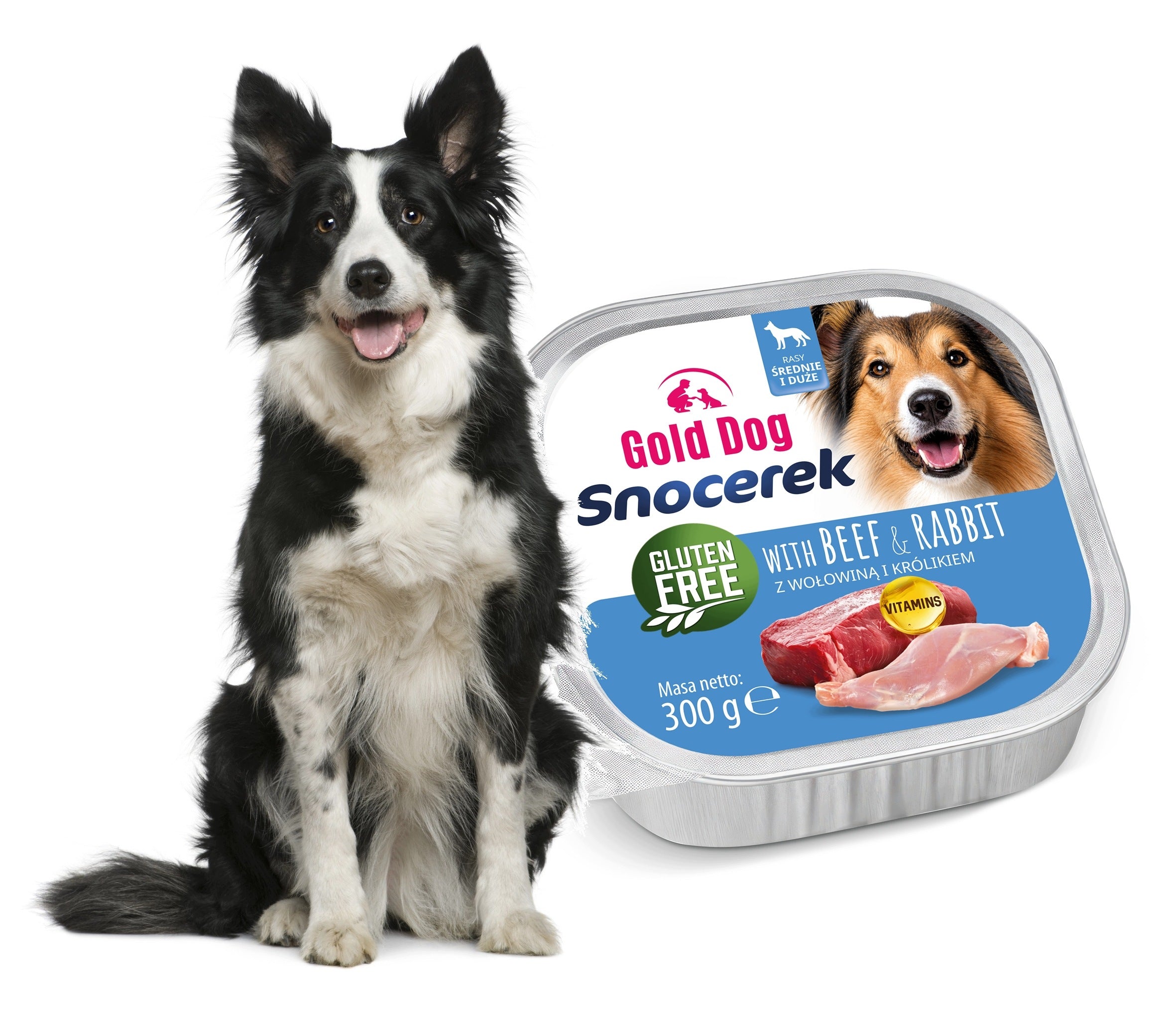 Wet dog food Gold Dog Snocerek beef & rabbit 300g mince