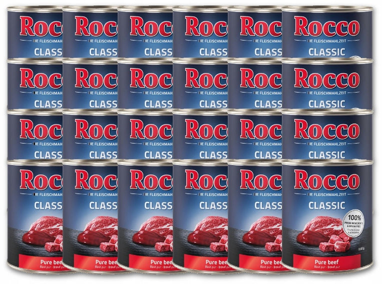 Wet dog food Rocco Classic pure beef 6 x 800g Brand Rocco
