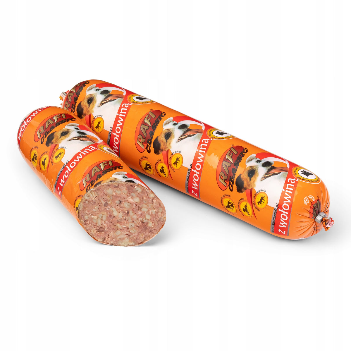 Wet dog food beef bar Rafi Classic 70% meat 1kg Brand Rafi