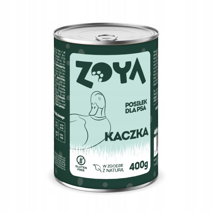 Wet dog food in a can duck and parsley - Zoya 400g
