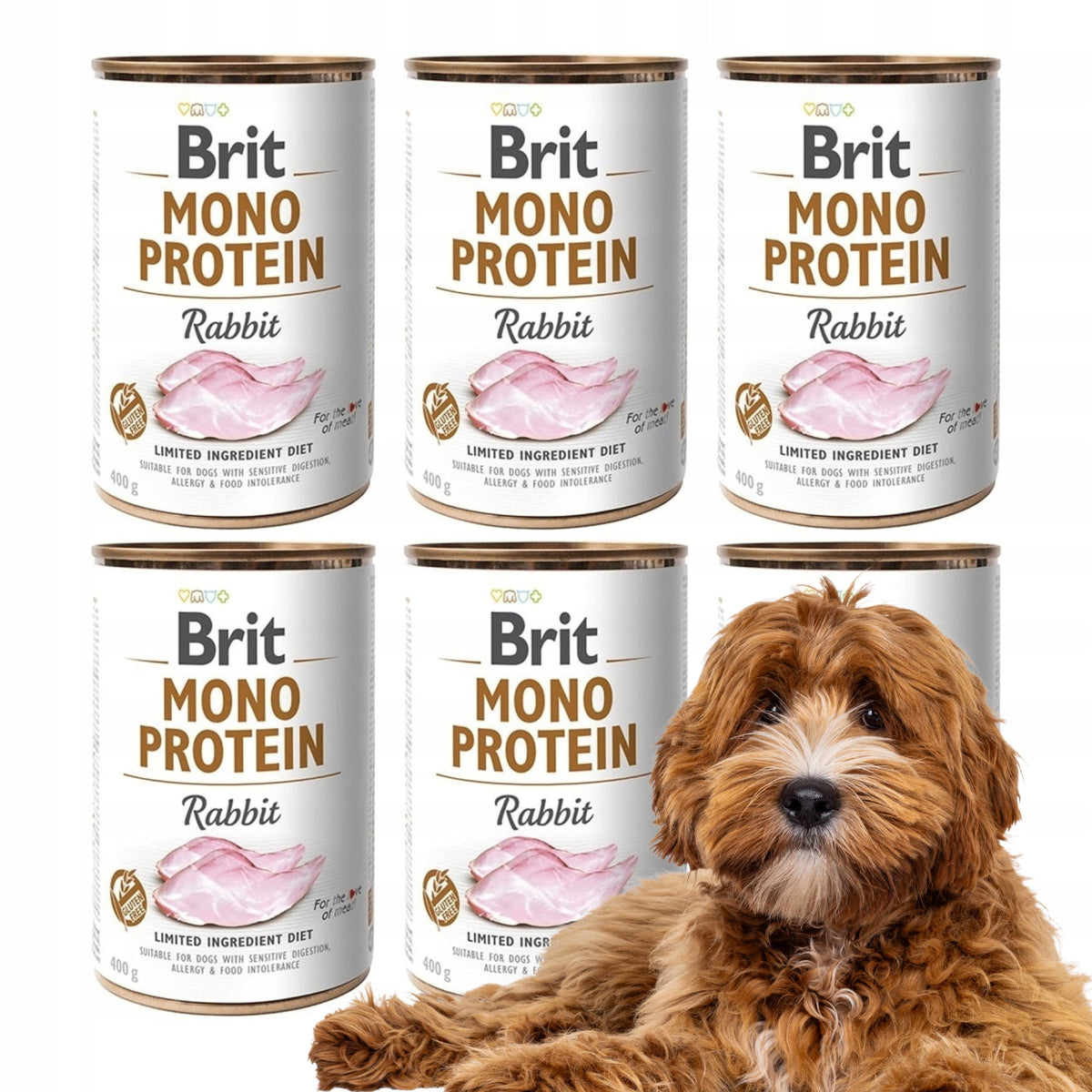 Wet food for dogs BRIT MONO Protein Rabbit 6x400g for allergies