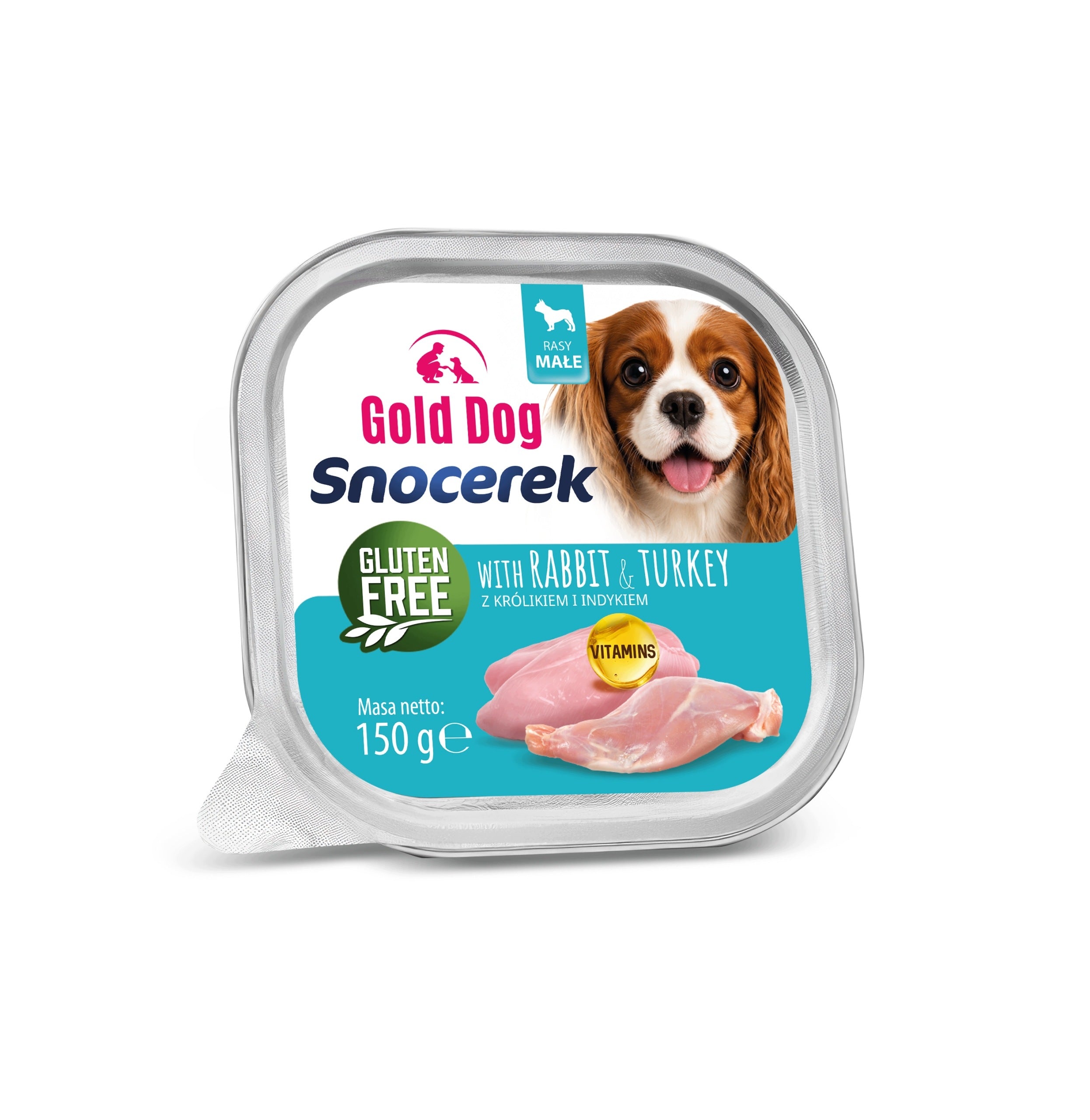 Wet food for dogs Bulldog Gold Dog Snocerek rabbit & turkey 150g mince Manufacturer code 5908010630161