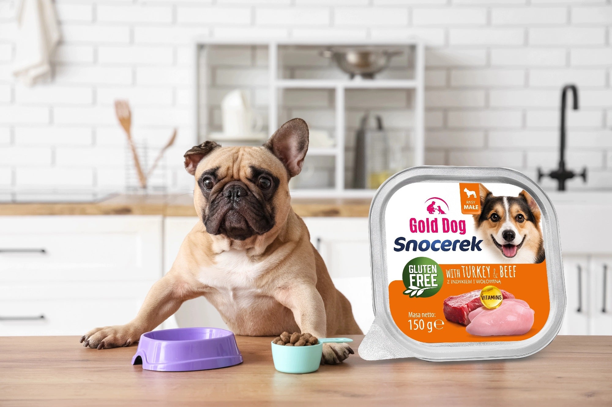 Wet food for dogs Shih tzu Gold Dog Snocerek turkey & beef 150g Packaging status original