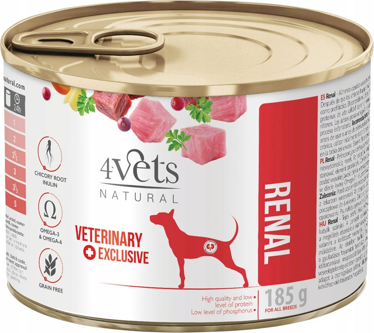 Wet food for dogs with kidney failure 4Vets Natural Renal 6 x 185 g Brand 4Vets Natural