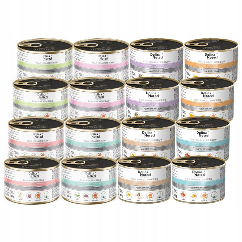 Wet food for small breed dogs Dolina Noteci Premium mix 16 x 185 g