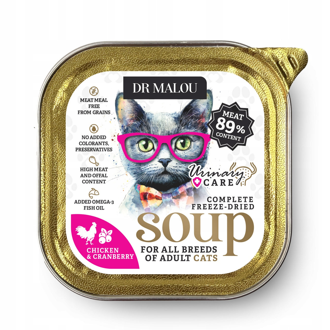 Wet food - freeze-dried soup for cats chicken and cranberries urinary