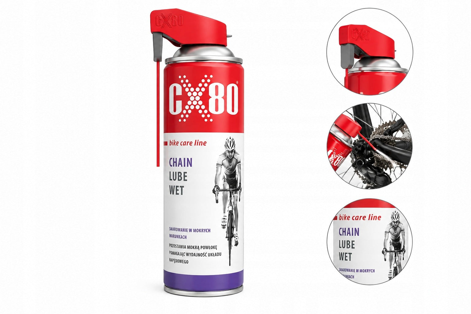 Wet grease for bicycle chain CX80 Bike Chain Lube Wet 500 ml Manufacturer code 48326