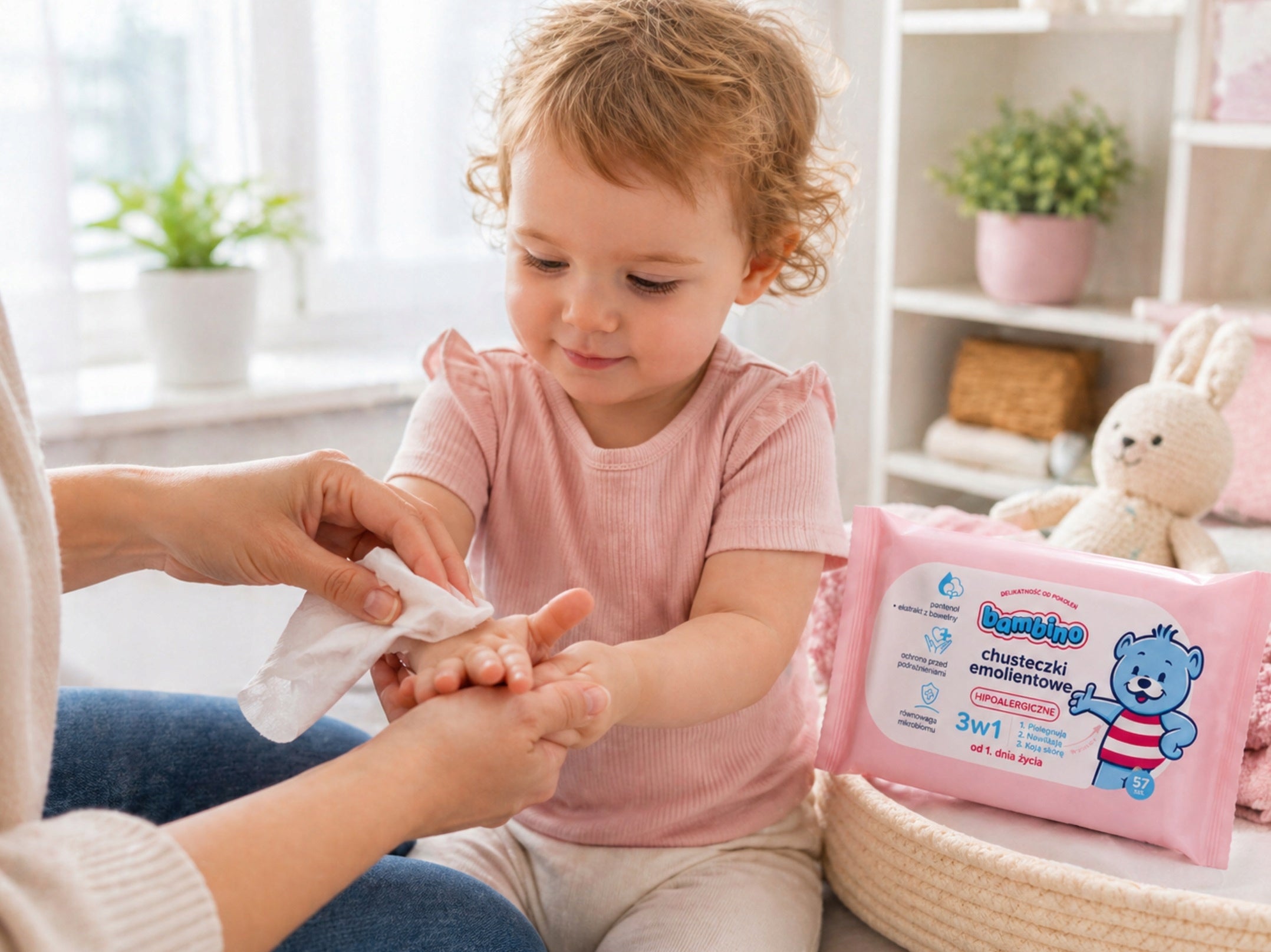 Wet wipes Bambino hypoallergenic 57 pcs. for sensitive skin Line of tissues other