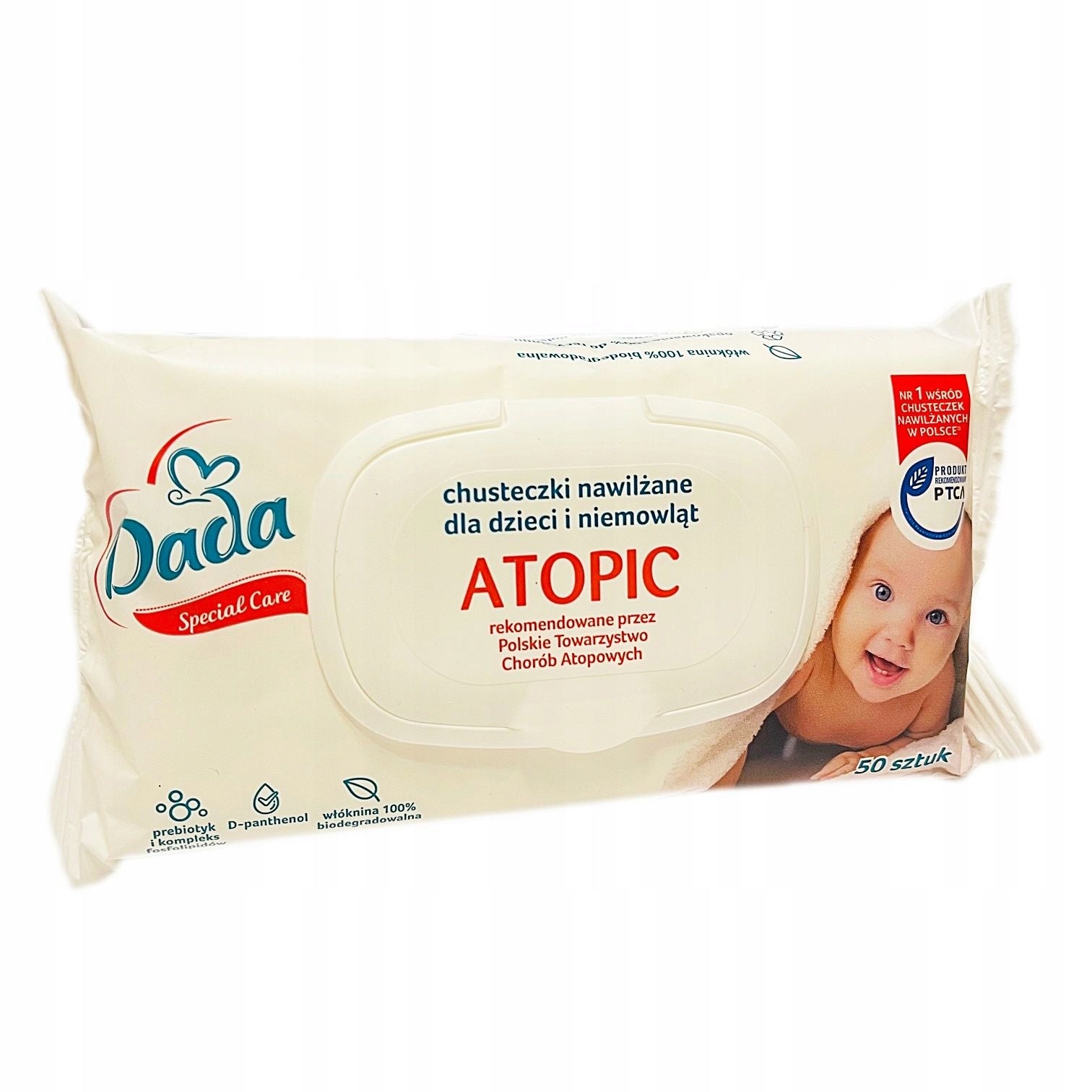 Wet wipes Dada ATOPIC for very sensitive atopic skin 50 pcs. Manufacturer code 5900095029298