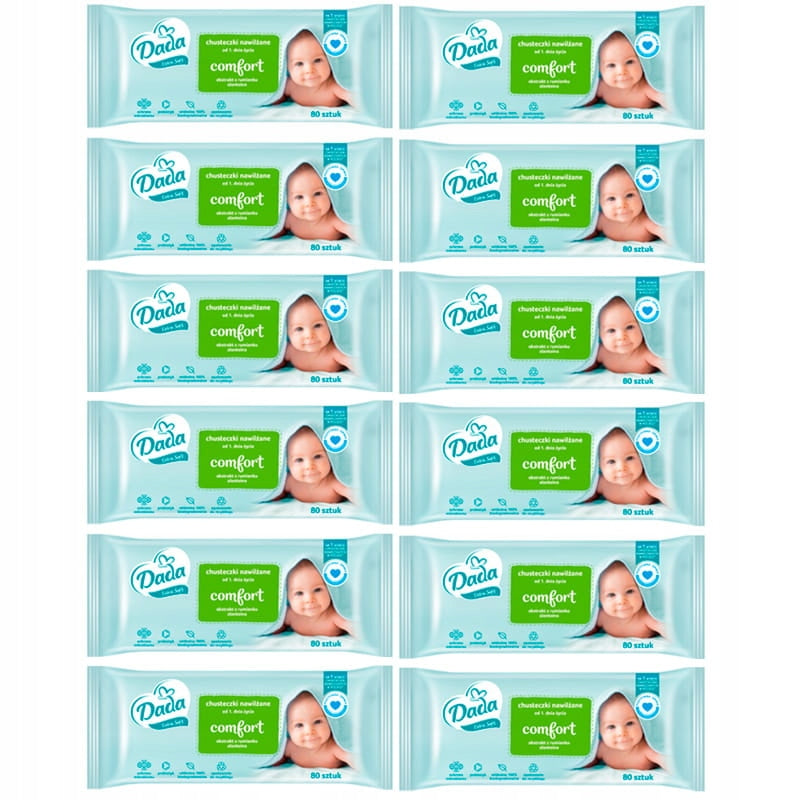 Wet wipes Dada Extra Soft 12x80 pcs. EAN (GTIN) 5905741700064