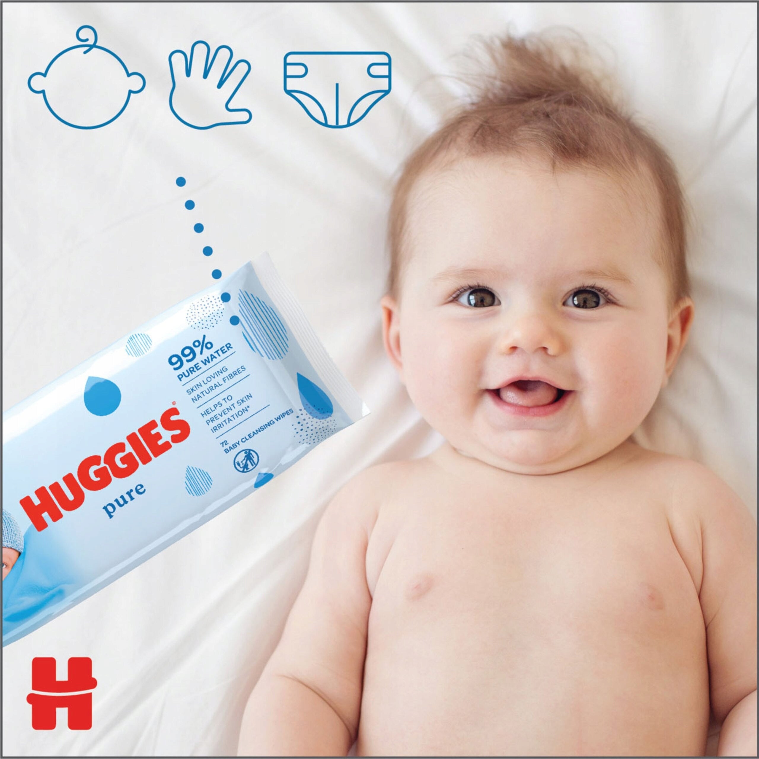 Wet wipes HUGGIES Pure (3X56) Brand Huggies