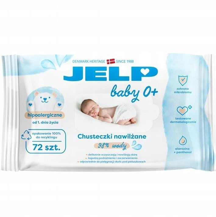 Wet wipes Jelp Baby 0+ hypoallergenic 98% water 72 pcs.