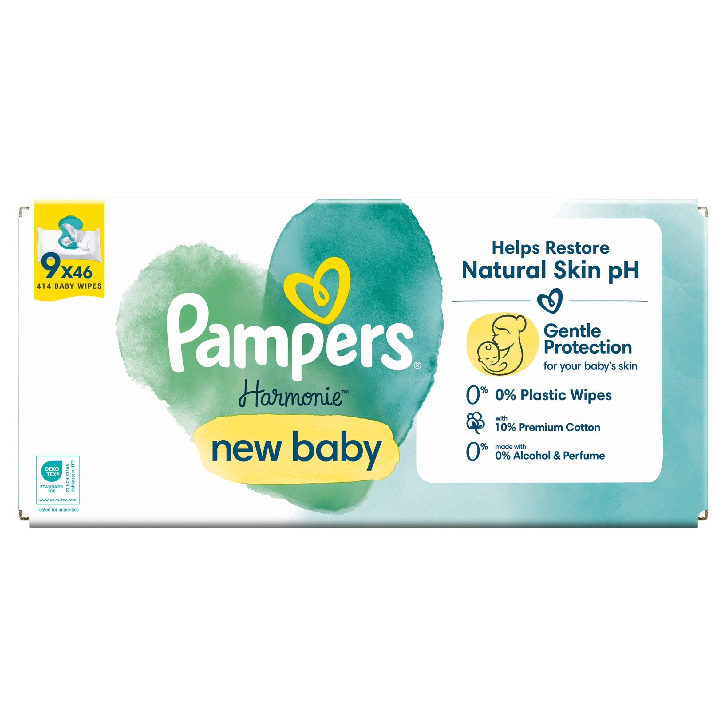 Wet wipes Pampers Harmonie New Baby 9 x 46 pcs. Packaging status original