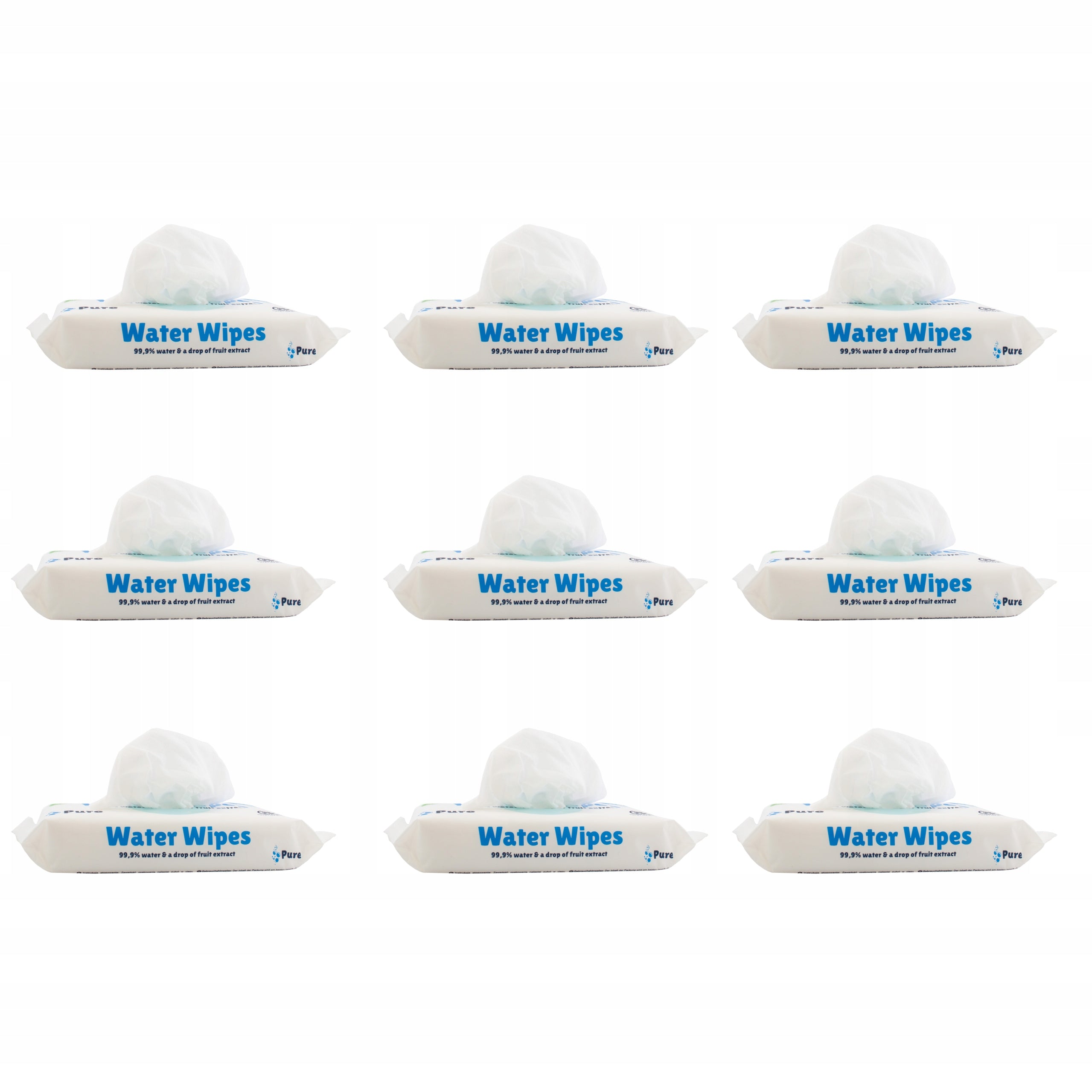Wet wipes Pure Water Wipes 99,9% Water BIO 9x60 pcs = 540 pcs. Line of tissues other