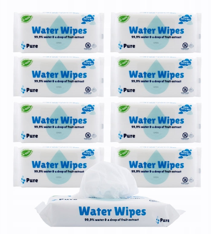 Wet wipes Pure Water Wipes 99,9% Water BIO 9x60 pcs = 540 pcs.