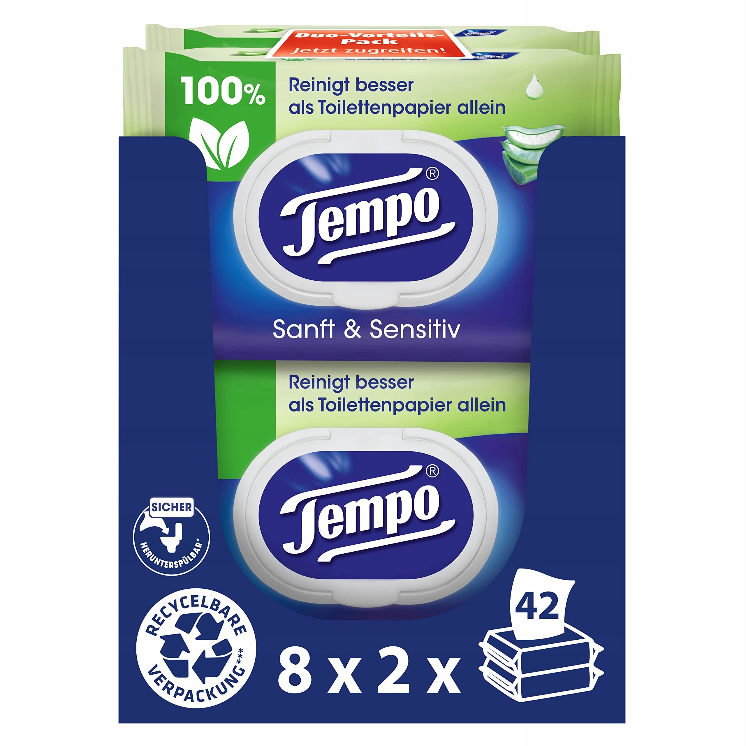 Wet wipes Tempo 836197 16x42