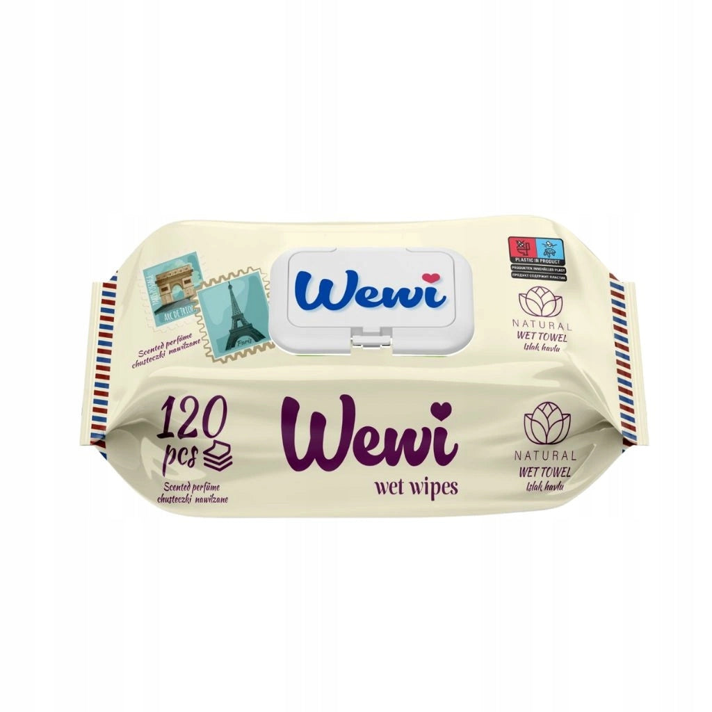Wet wipes WEWI Paris fragrance French perfume 120pcs x3 Manufacturer of a medical device ariya imex