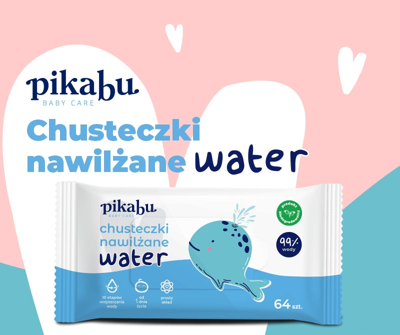 Wet wipes Water, Pikabu Baby Care, 64 pcs. Medical device no