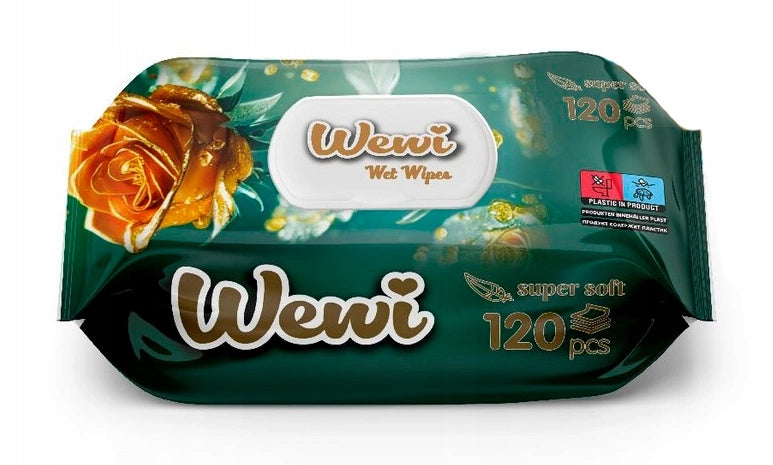 Wet wipes Wewi Rose 120 pcs. soft and delicate with rose scent Manufacturer of a medical device ariya