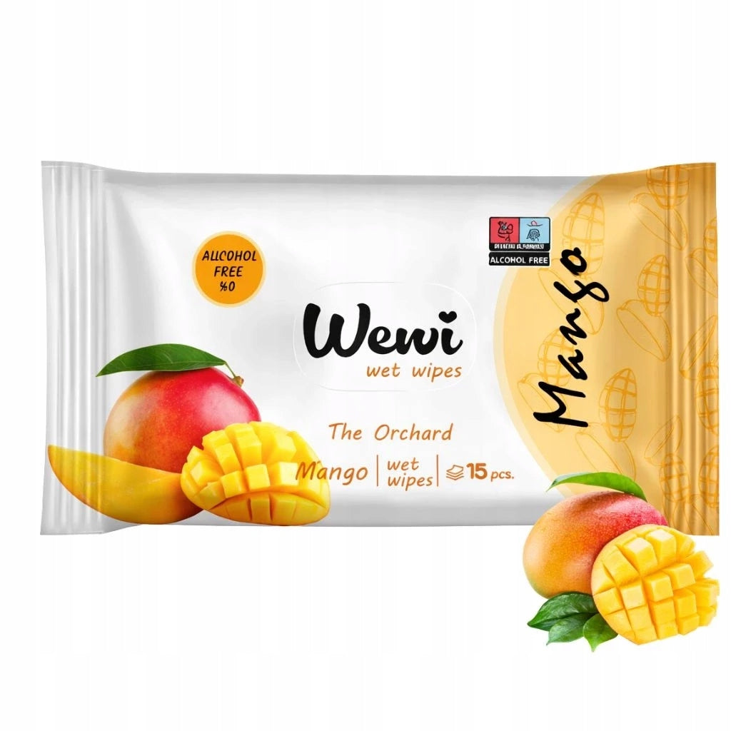 Wet wipes Wewi with Mango scent 15pcs per pack