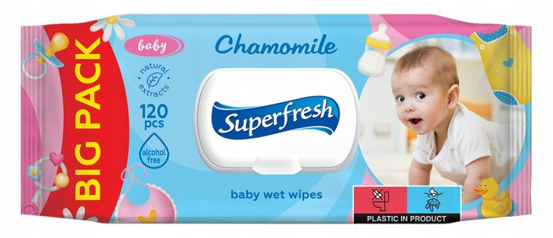 Wet wipes for children SUPERFRESH with flap 120pcs