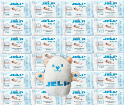 Wet wipes jelp baby 0+ 98% water for children SET 24x72pcs + BEAR