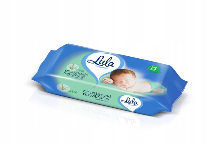 Wet wipes with aloe vera 72pcs. LULA