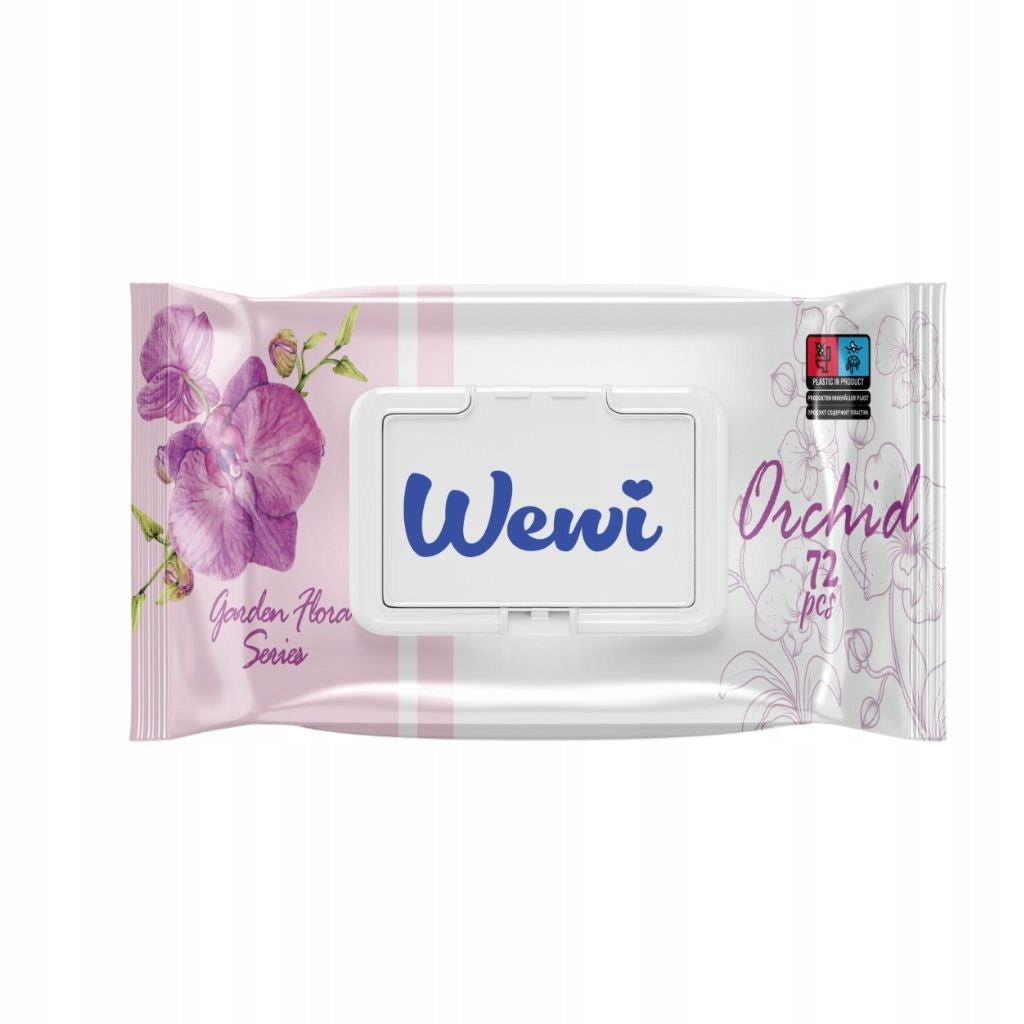 Wewi Orchid Wet Wipes with Orchid Scent for Children 72 pcs.