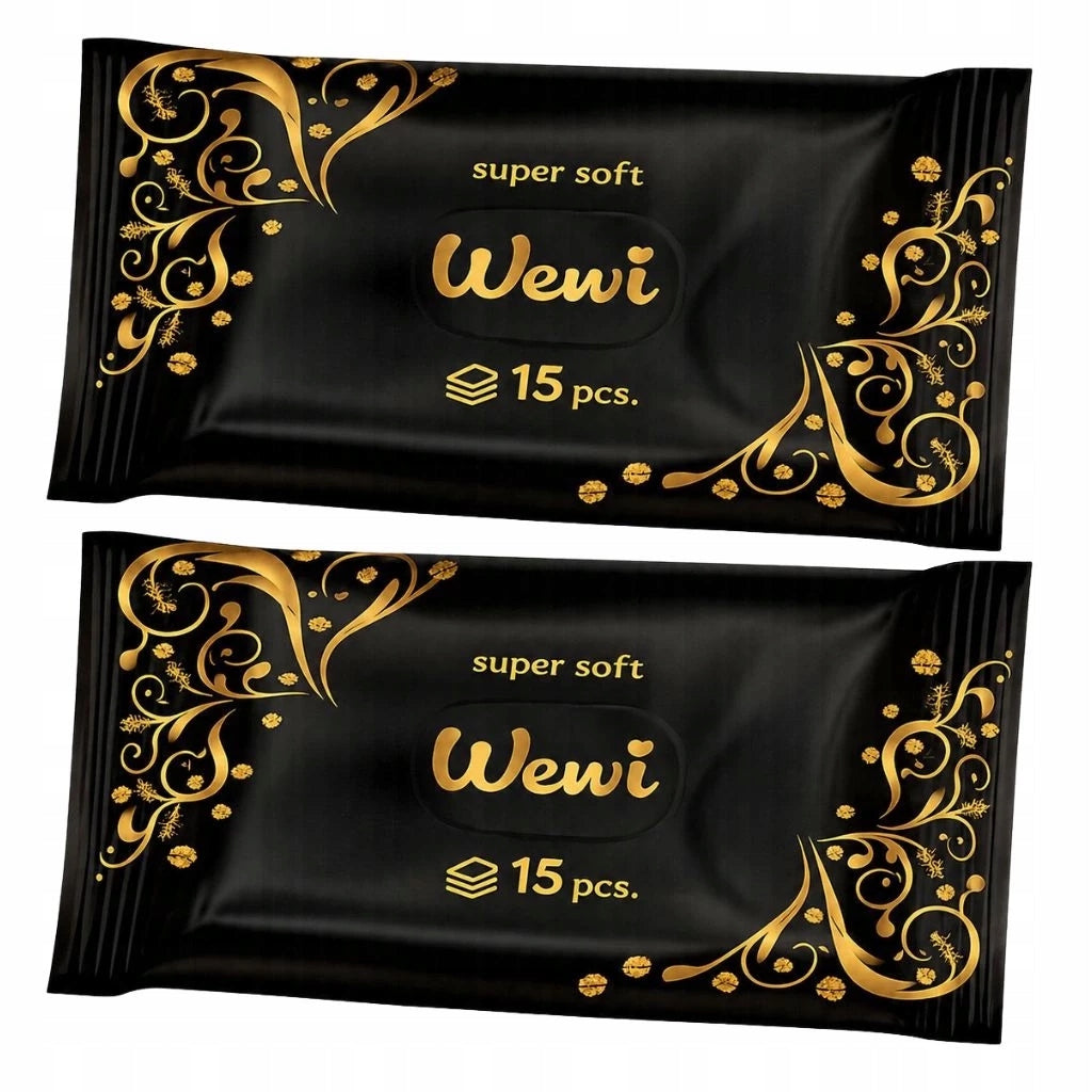 Wewi Premium Bag Wipes with French Perfume Scent 2x 15pcs