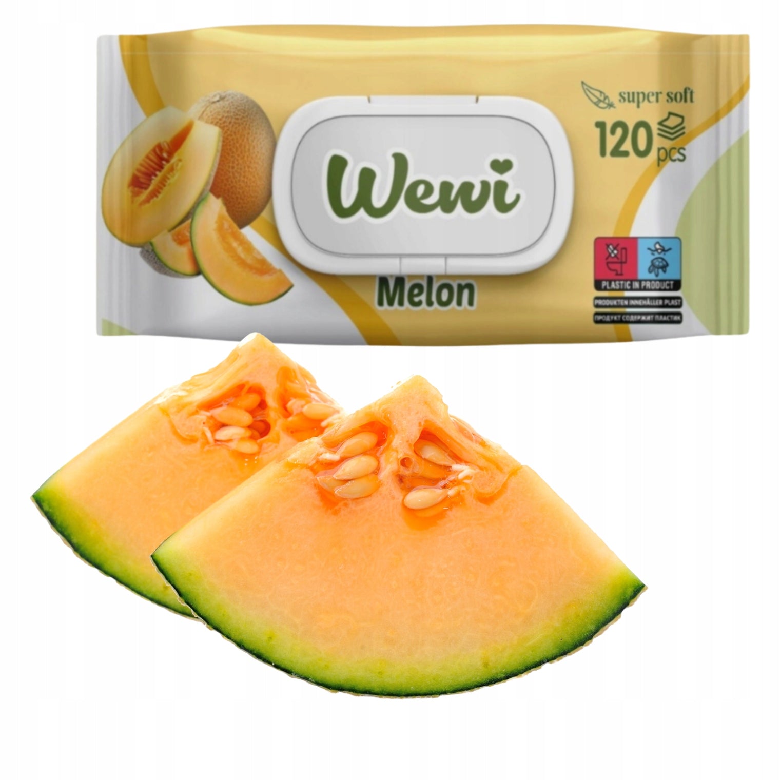 Wewi Wet Wipes Fruit Melon Refreshing 120pcs X2 Medical device no