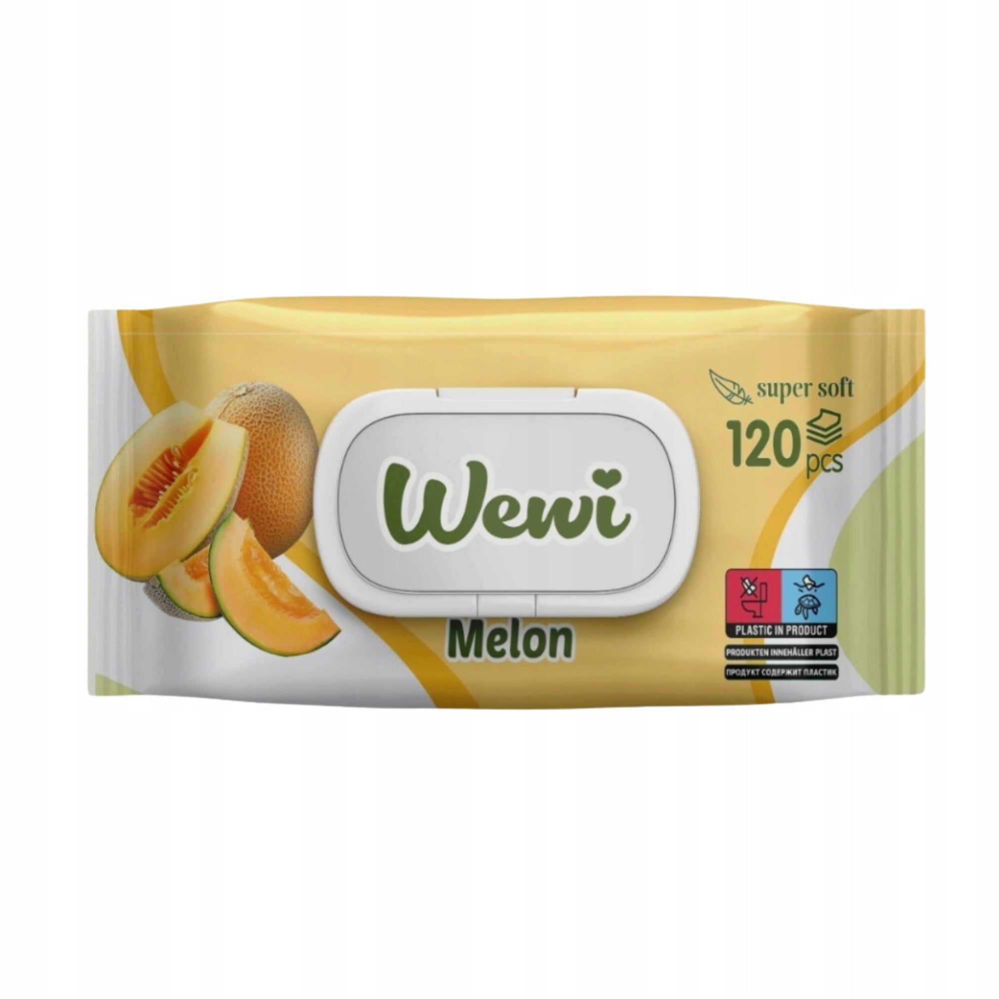Wewi Wet Wipes Fruit Melon Refreshing 120pcs X2 Packaging status original