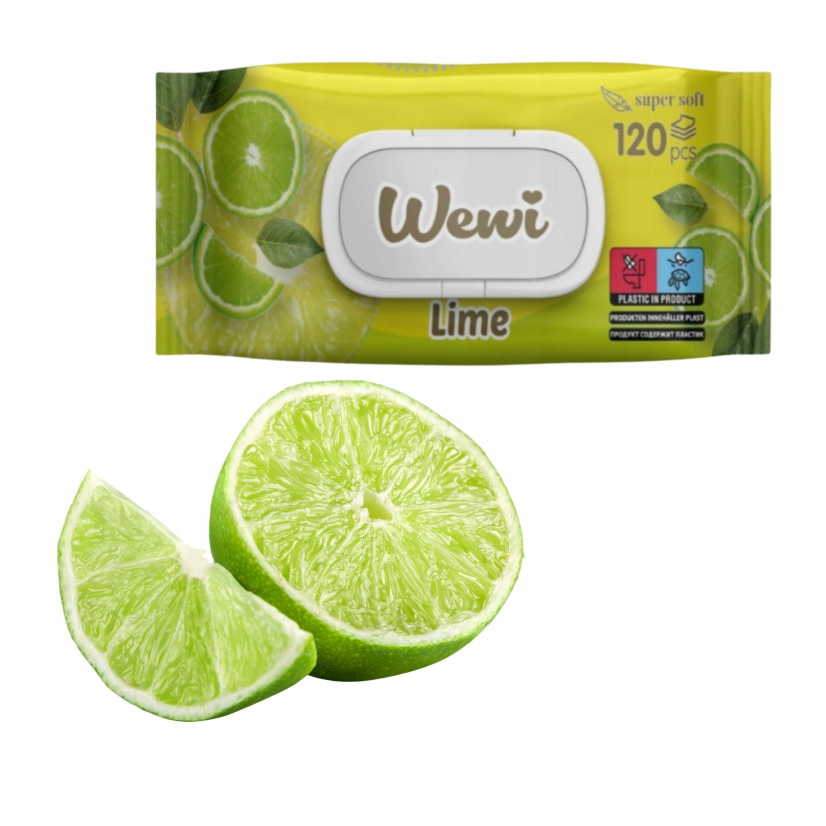 Wewi Wet Wipes Lime Refreshing 120pcs x2 Medical device no
