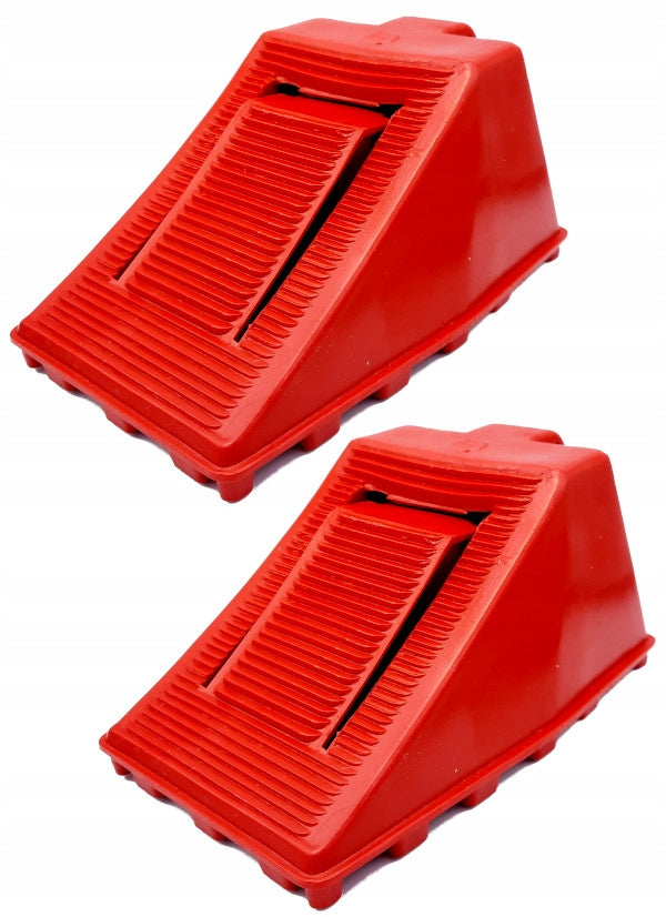 Wheel Wedge With Brake 2 PCS Durable Lightweight For Car Trailers