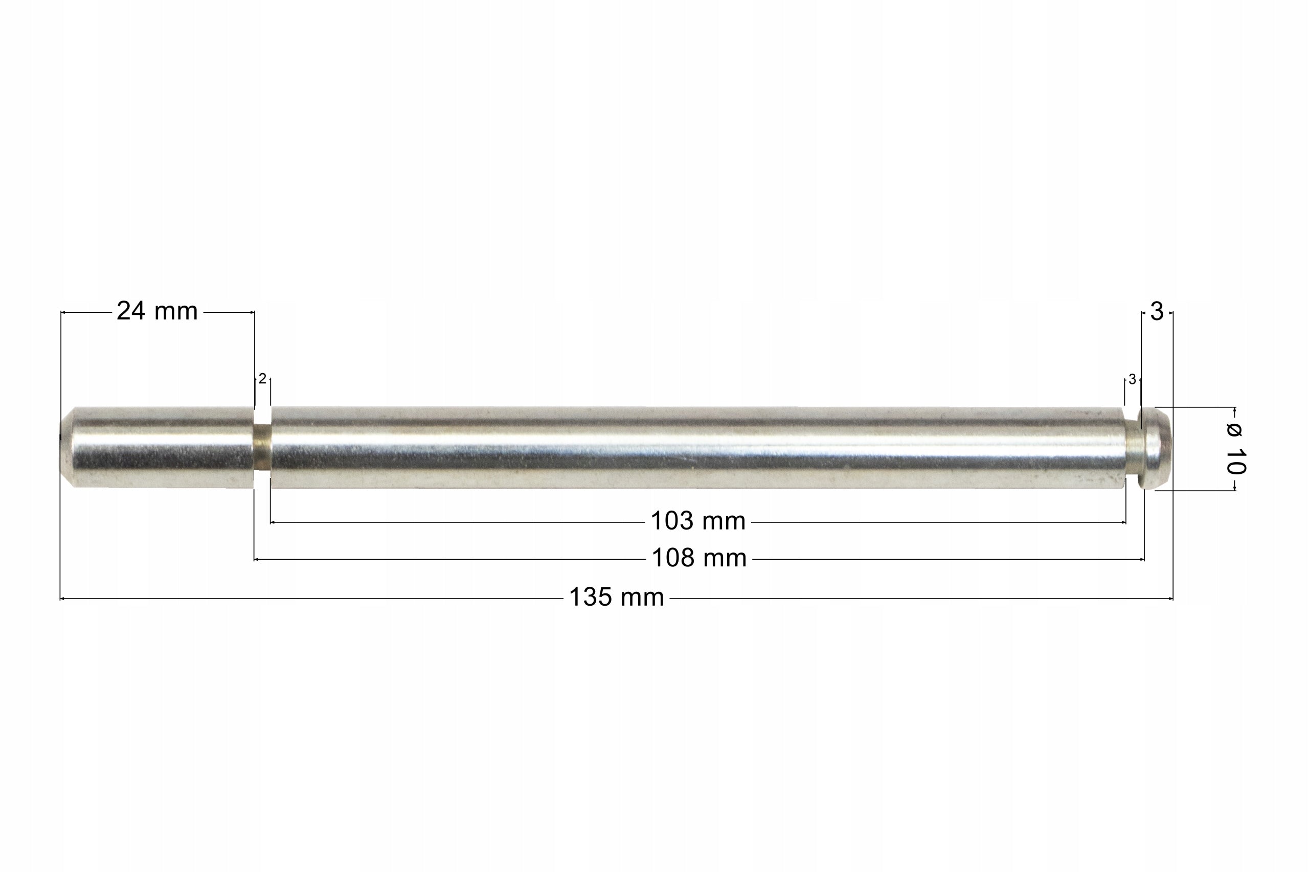 Wheel axles for trolley Bebetto fi ⌀10 135mm 2 pcs Brand Bebetto