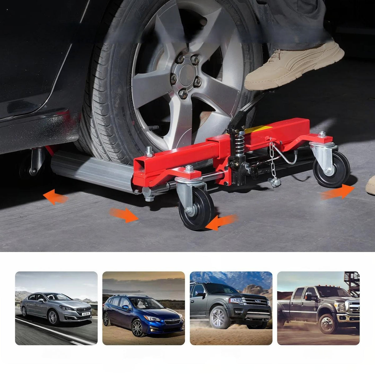 Wheel lift 680 kg for vehicle positioning professional workshop Brand Vevor