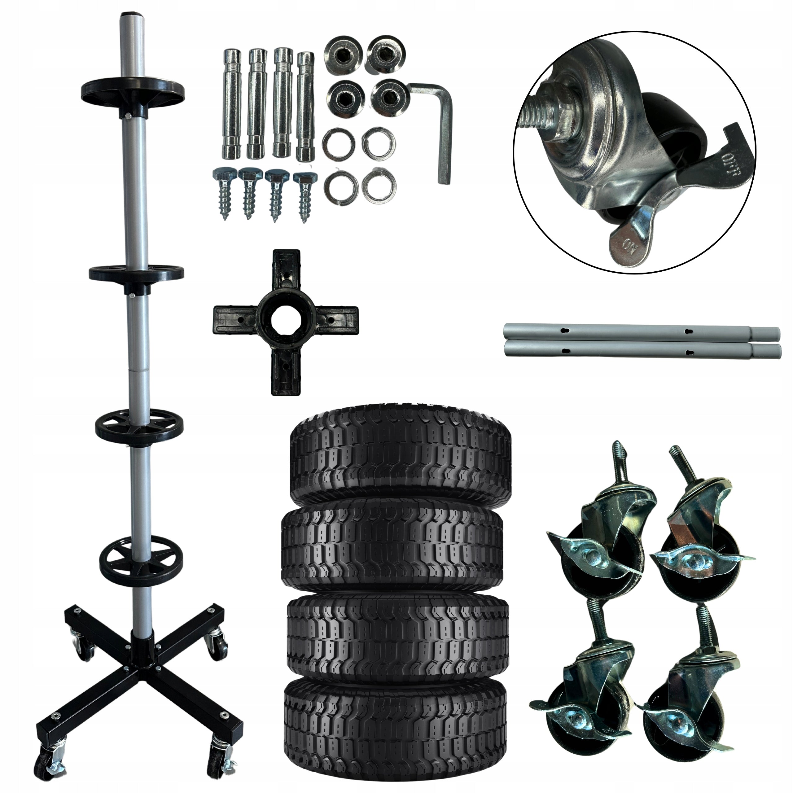 Wheel rack alloy steel wheels for tire wheels on wheels with lock