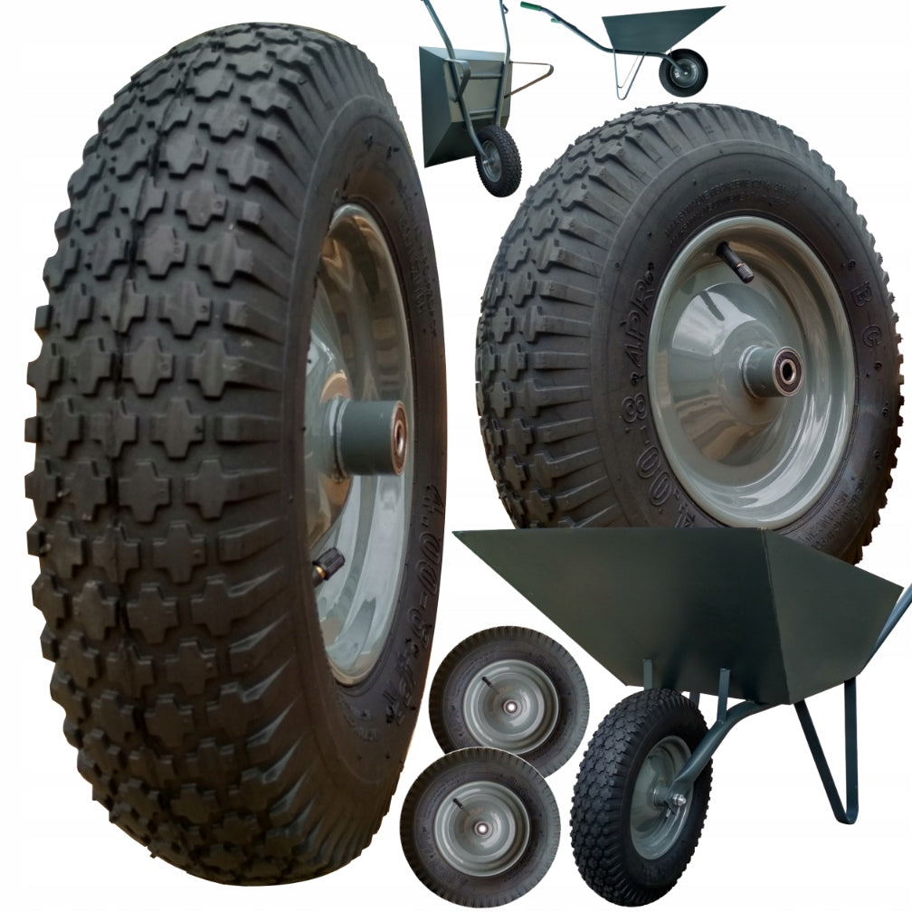 Wheelbarrow wheel 4.80/4.00-8 4PR 12x100 pumped 4 canvases + axle