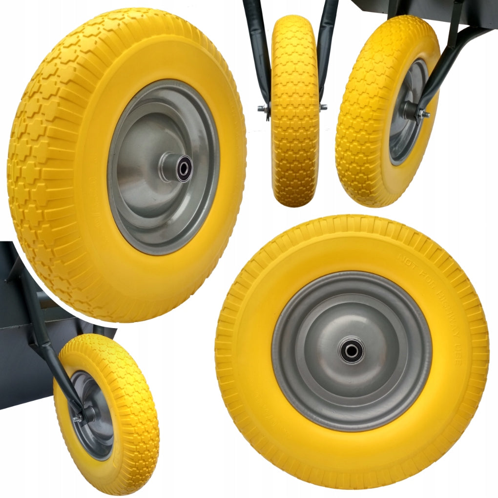 Wheelbarrow wheel 4.80/4.00-8 full foam 12x100 + axle