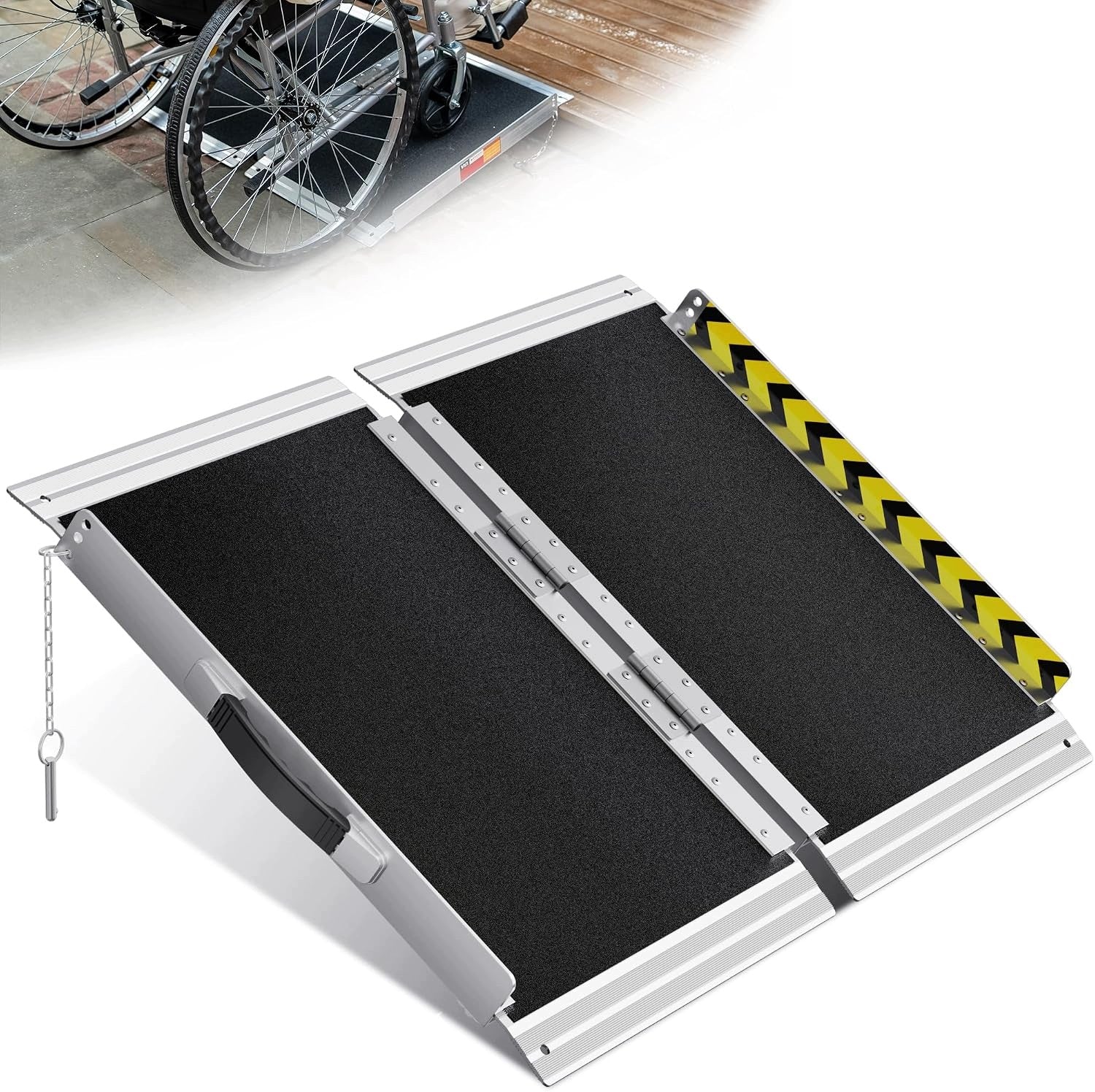 Wheelchair ramp 61 cm anti-slip aluminium Purfino V971