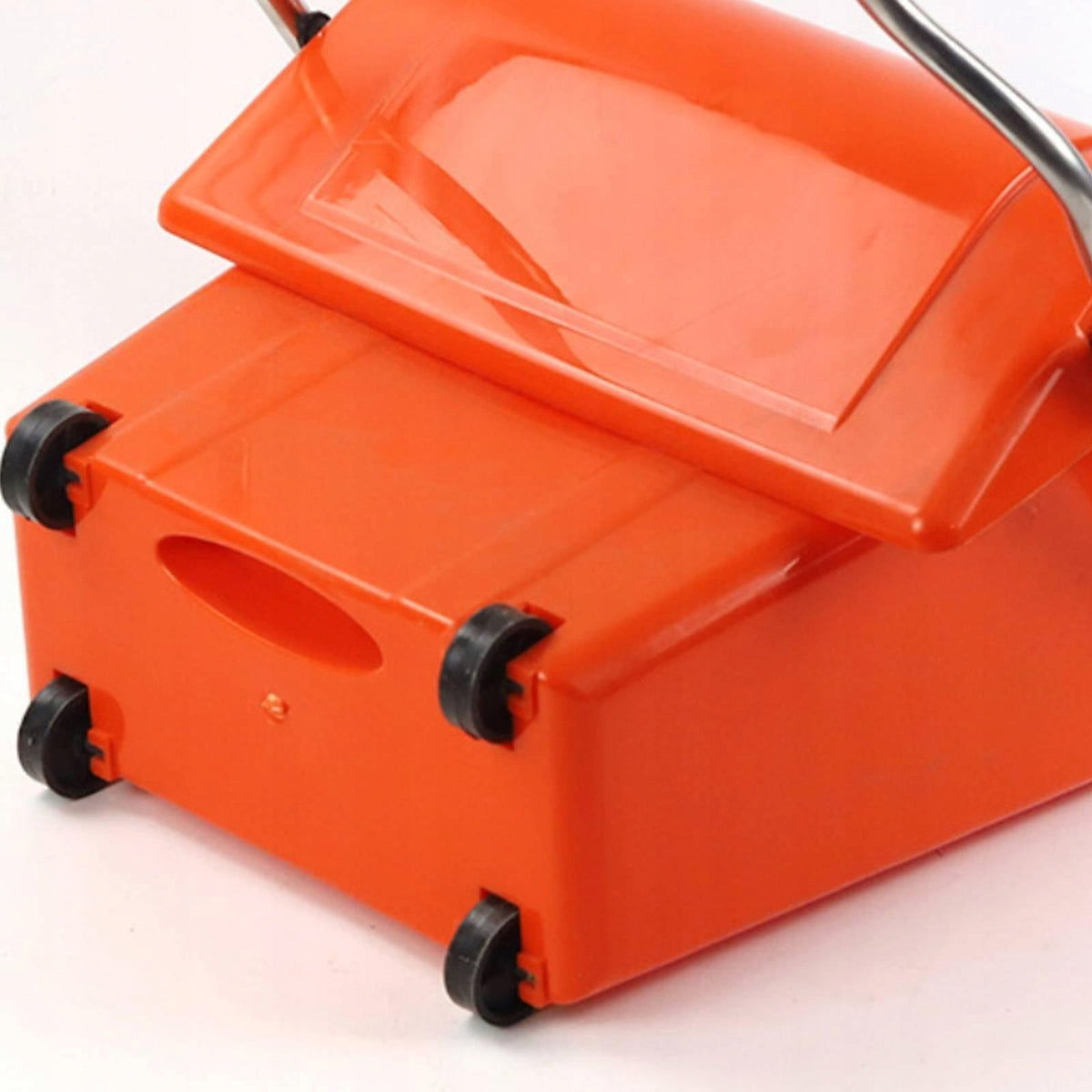 Wheeled Dustpan with Lid Non Slip Grip Long Handle Windproof Brand no brand