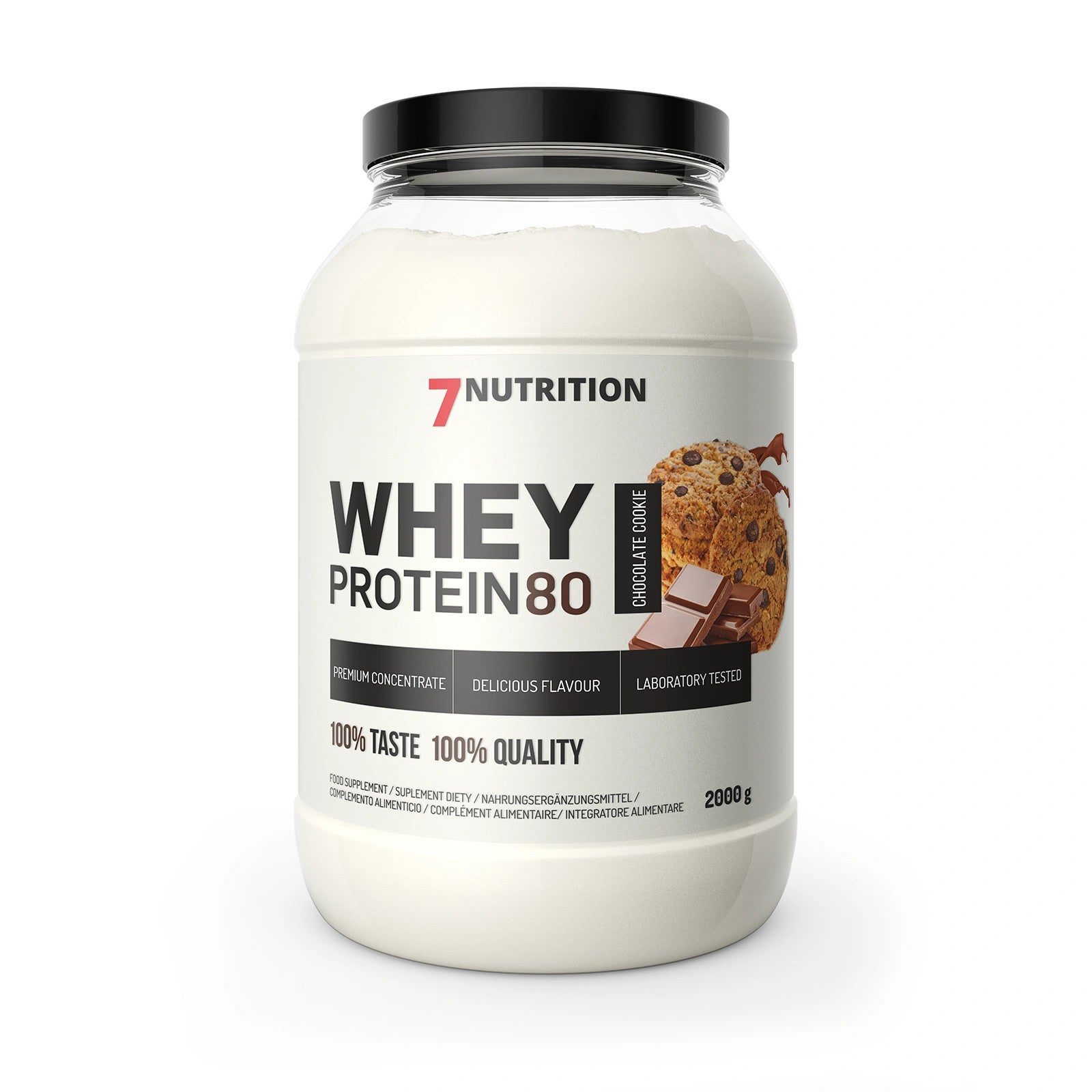 Whey Protein 80 2000g WPC 7Nutrition Protein Chocolate Cookies