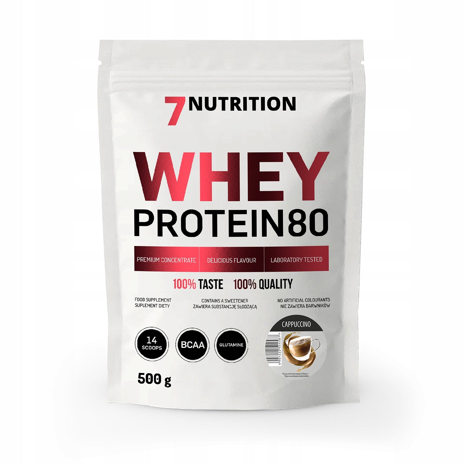 Whey Protein 80 WPC 7NUTRITION 500g Cappuccino