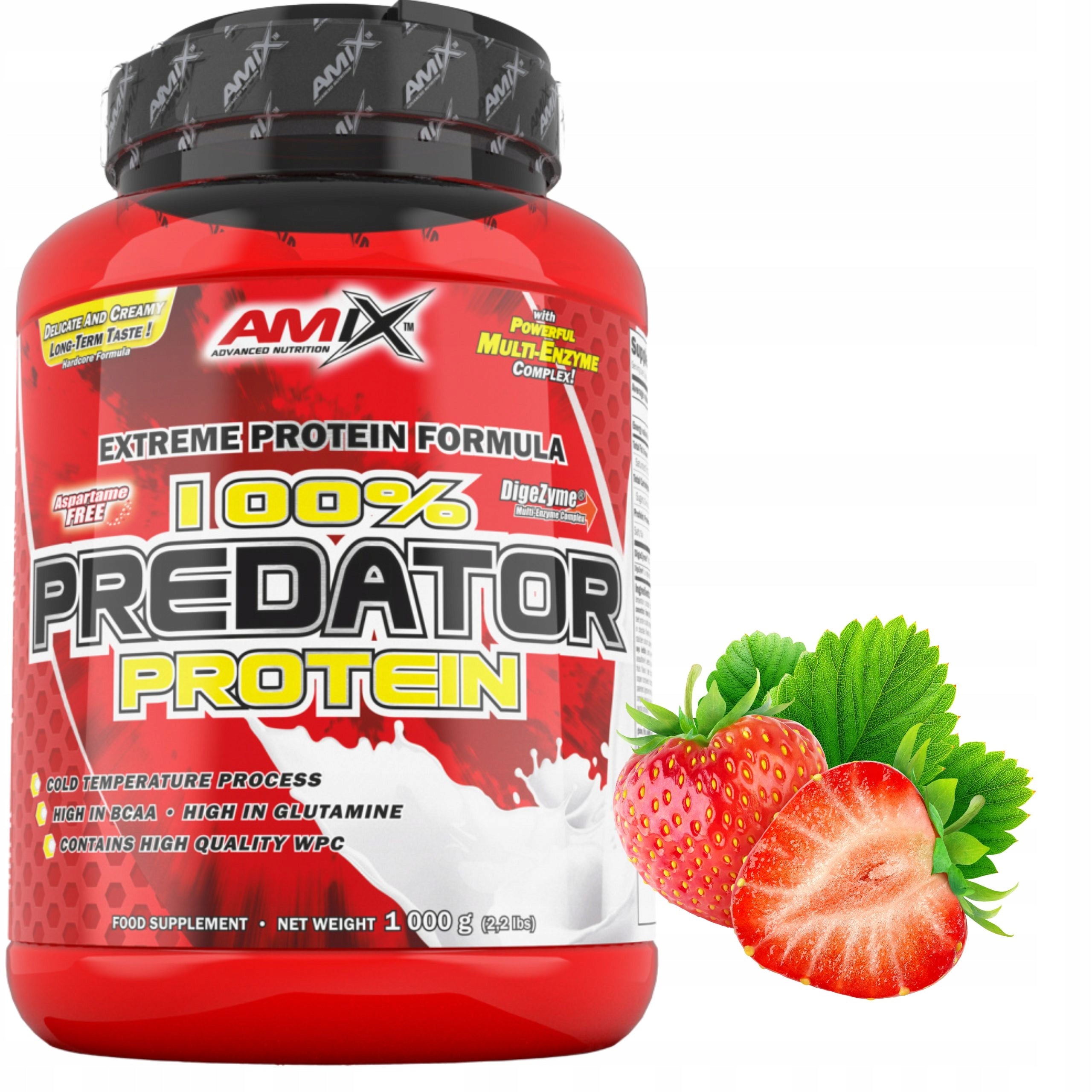 Whey Protein Concentrate Digestive Enzymes Glutamine Strawberry 1kg WPC