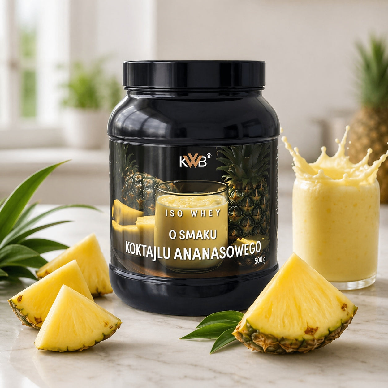 Whey Protein Isolate Conditioner ISO WHEY 500g Flavor Pineapple Cocktail KWB Packaging status original
