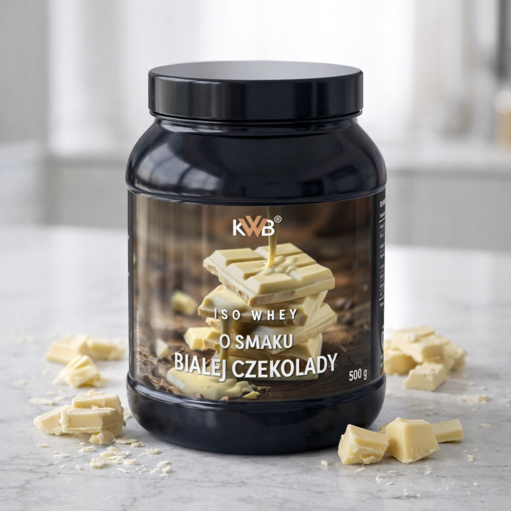 Whey Protein Isolate Conditioner ISO WHEY 500g Taste White Chocolate KWB Expiration date at least six months from the date of purchase